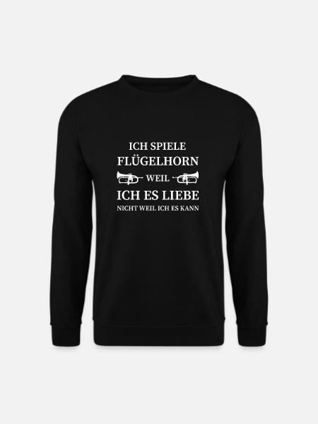Flugelhorn, Horn, Hornist, Gift, Player - Unisex Sweatshirt - black