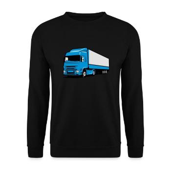 Truck truck road - Unisex Sweatshirt - black - Front - Alina (178cm) & Michal (187cm)