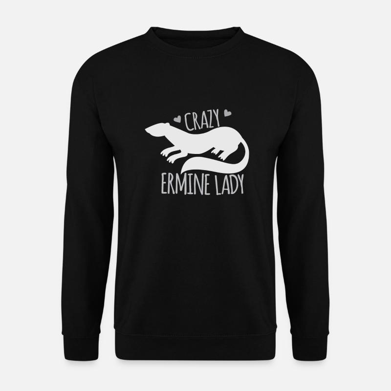 Verrückte Hermelin - Unisex Pullover - Schwarz