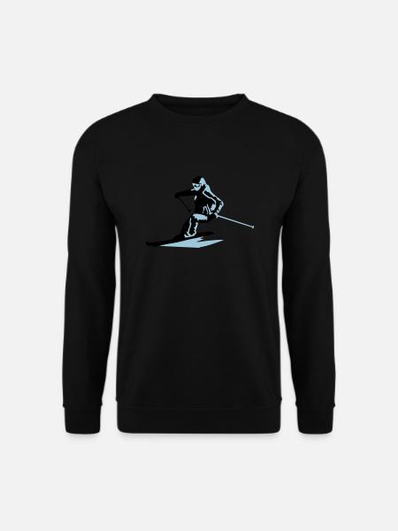 skieur, ski - Sweat-shirt Unisexe - noir