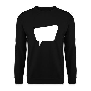 Speech Bubble Thought Bubble Label Speechbubble - Unisex Sweatshirt - black - Front - Alina (178cm) & Michal (187cm)