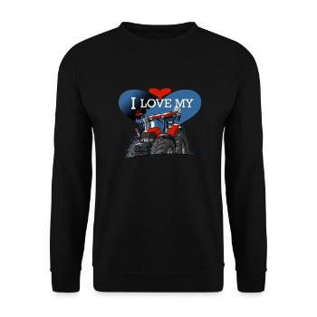 0841 0844 I love my CIH def - Unisex Sweatshirt - black - Front - Alina (178cm) & Michal (187cm)
