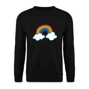 Rainbow, Pride, Unicorns - Unisex Pullover - Schwarz - Vorne - Alina (178cm) & Michal (187cm)