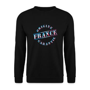 France Français Française French Frankreich - Unisex Sweatshirt - black - Front - Alina (178cm) & Michal (187cm)