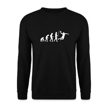 Evolution du handball - Sweat-shirt Unisexe - noir - Devant - Alina (178cm) & Michal (187cm)