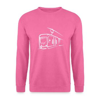 Zug Lokomotive Straßenbahn Hochbahn U-Bahn Symbol - Unisex Pullover - Pink - Vorne