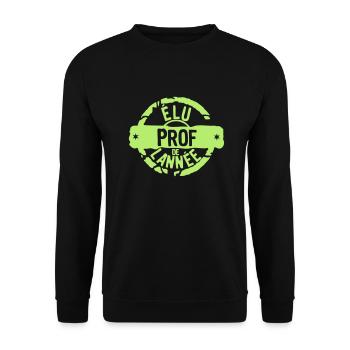 prof elu annee tampon meilleurs - Sweat-shirt Unisexe - noir - Devant - Alina (178cm) & Michal (187cm)