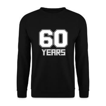 60 years - Unisex Sweatshirt - black - Front - Alina (178cm) & Michal (187cm)