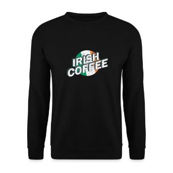 Café irlandais Cocktail lettrage vintage logo rétro - Sweat-shirt Unisexe - noir - Devant - Alina (178cm) & Michal (187cm)