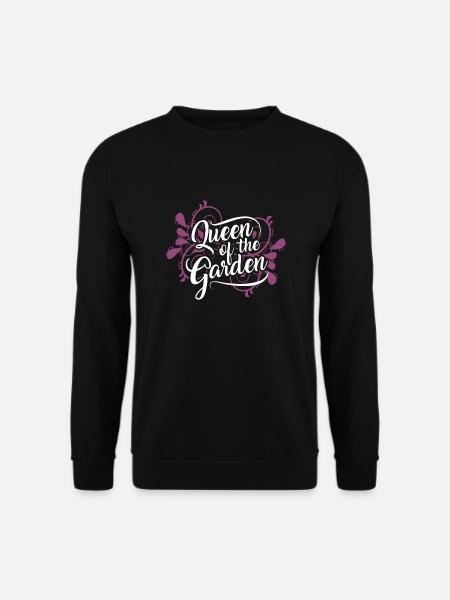 Queen of the Garten Königin des Gartens Spruch - Unisex Pullover - Schwarz