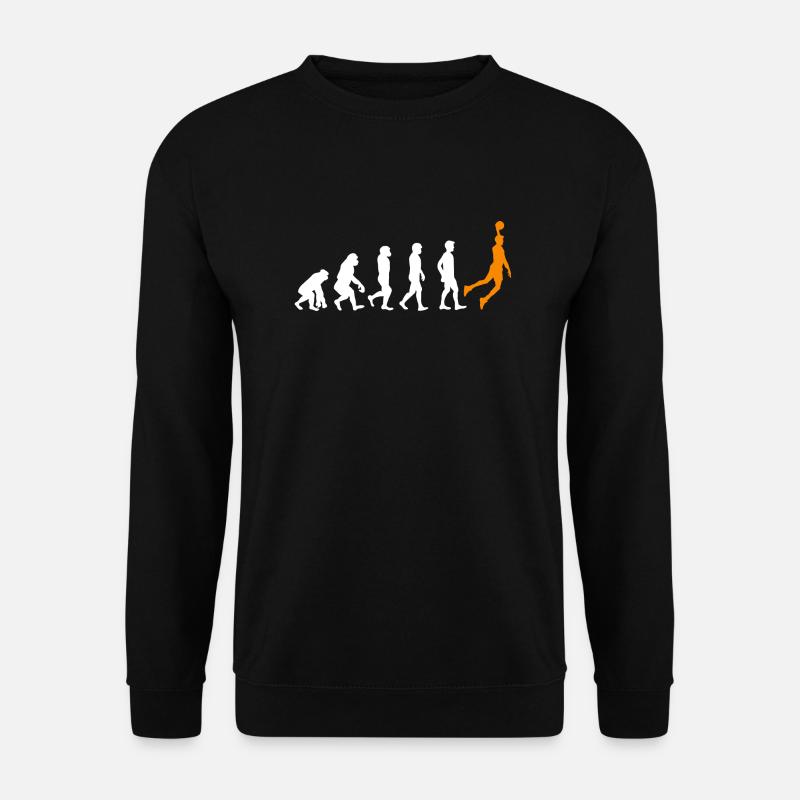 Basketball Evolution Basketballer Geschenk - Unisex Pullover - Schwarz