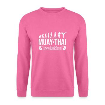 Muay Thai Evolution | Thaiboxen die Evolution - Unisex Pullover - Pink - Vorne