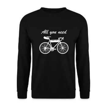 Bikepacking avec le vélo gravel - Sweat-shirt Unisexe - noir - Devant - Alina (178cm) & Michal (187cm)