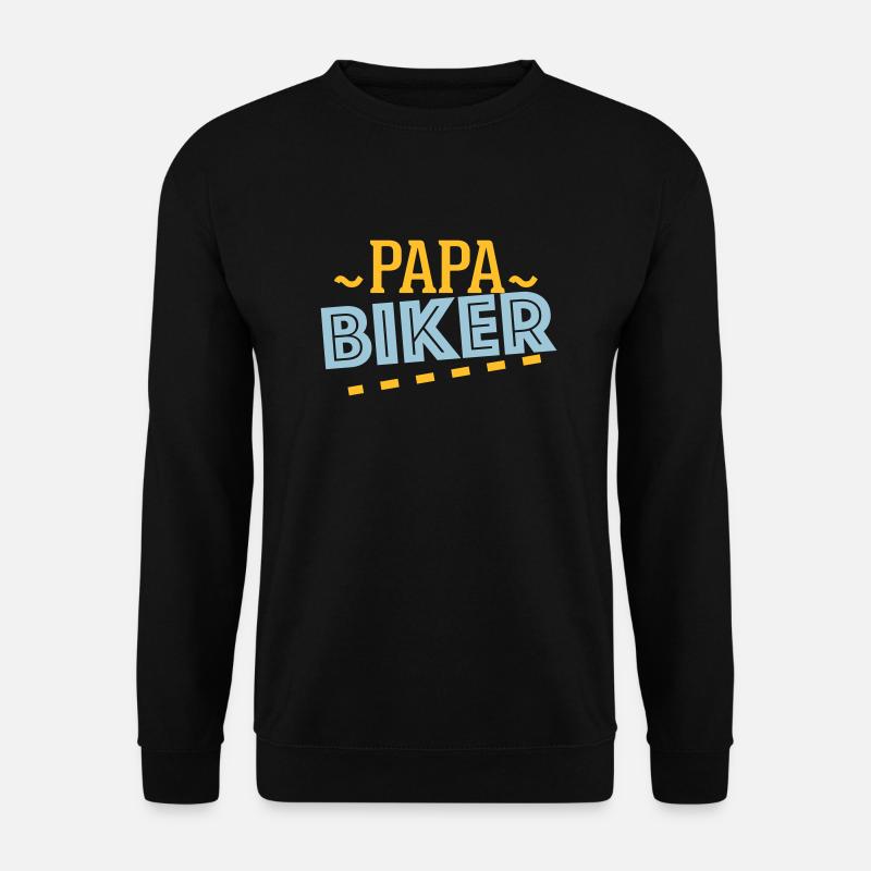 Papa biker - - Sweat-shirt Unisexe - noir