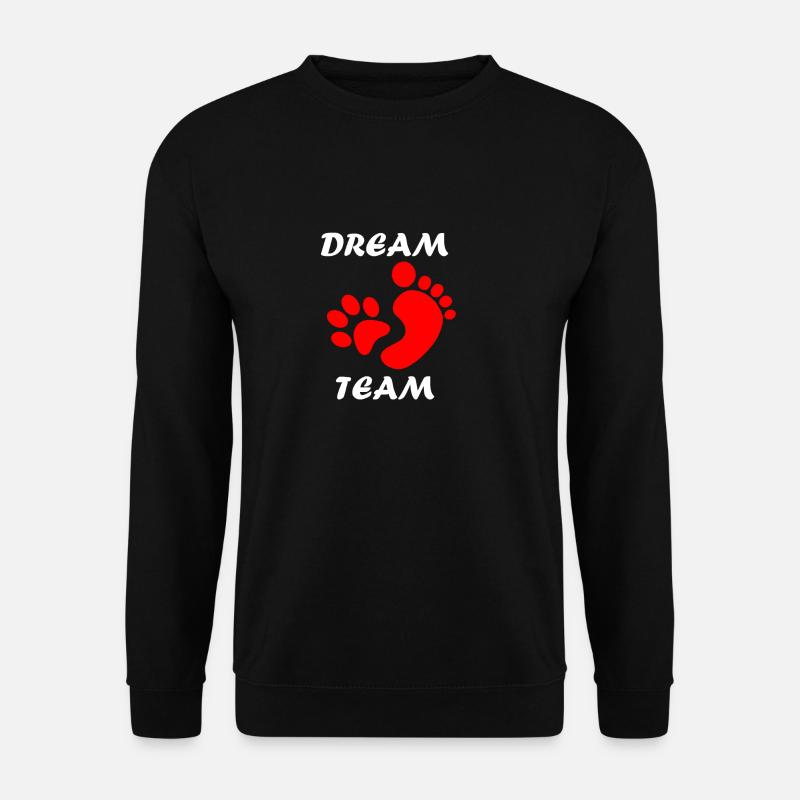 Dream Team - Hund Mensch - Unisex Pullover - Schwarz