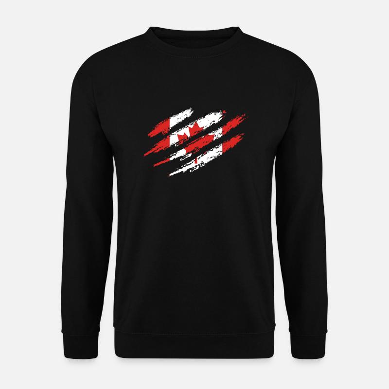 Canada drapeau à gratter feuille d'érable feuille d'érable - Sweat-shirt Unisexe - noir