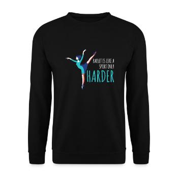 Ballets Like A Sports Only Dancing Ballerine - Sweat-shirt Unisexe - noir - Devant - Alina (178cm) & Michal (187cm)