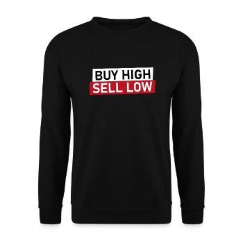 acheter haute vente low wallstreetbets stock exchange - Sweat-shirt Unisexe - noir - Devant - Alina (178cm) & Michal (187cm)