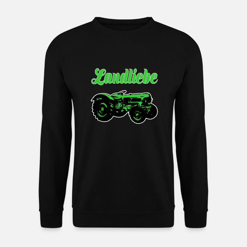 Landliebe Traktor Grasgrün - Unisex Pullover - Schwarz