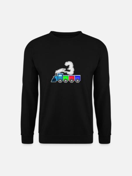 Railway 3 Birthday Train Gift - Unisex Sweatshirt - black