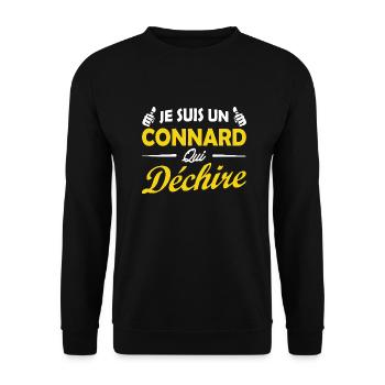 je suis un connard qui déchire - Sweat-shirt Unisexe - noir - Devant - Alina (178cm) & Michal (187cm)