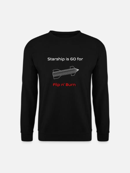 Starship-like Wireframe ist bereit für Flip n' Burn - Unisex Pullover - Schwarz