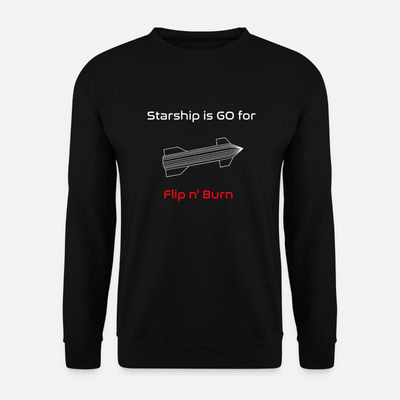 Starship-like Wireframe ist bereit für Flip n' Burn - Unisex Pullover - Schwarz