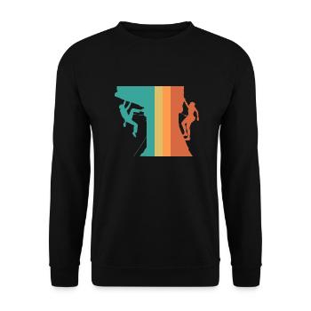 Vintage Climbing - Unisex Sweatshirt - black - Front - Alina (178cm) & Michal (187cm)