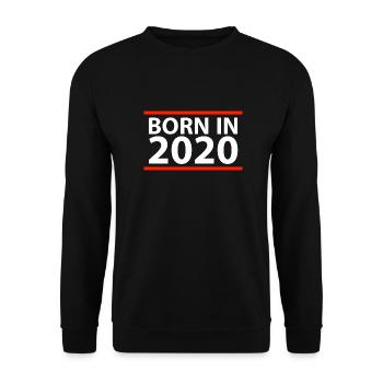 Born in 2020 - Unisex Sweatshirt - black - Front - Alina (178cm) & Michal (187cm)