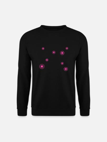 Pink Minimalist Flower Buttons - Unisex Sweatshirt - black