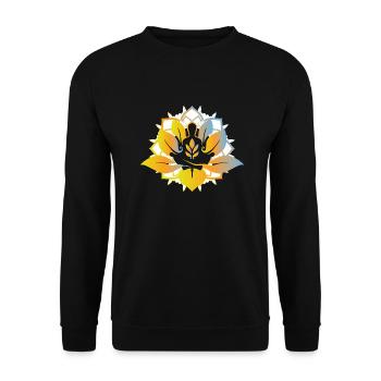 Meditation Hindu - Unisex Pullover - Schwarz - Vorne - Alina (178cm) & Michal (187cm)