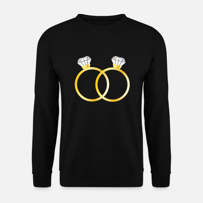 Two diamond rings - Unisex Sweatshirt - black