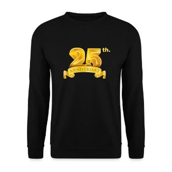 25e anniversaire et jour de naissance numéro d’or de luxe - Sweat-shirt Unisexe - noir - Devant - Alina (178cm) & Michal (187cm)