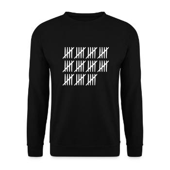 55th birthday tally sheet 55 years old - Unisex Sweatshirt - black - Front - Alina (178cm) & Michal (187cm)