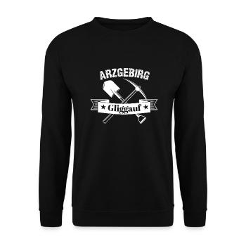 Arzgebirg Gliggauf - Unisex Pullover - Schwarz - Vorne - Alina (178cm) & Michal (187cm)