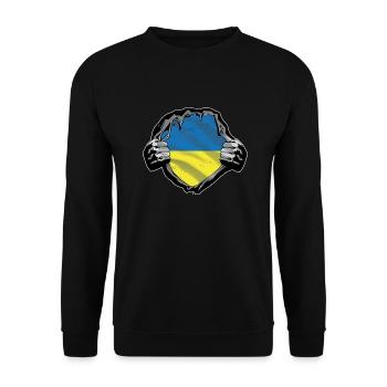 Ukraine Design for Ukraine Fans - Unisex Sweatshirt - black - Front - Alina (178cm) & Michal (187cm)