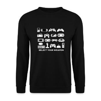 Choose your weapon - Video games - Unisex Sweatshirt - black - Front - Alina (178cm) & Michal (187cm)