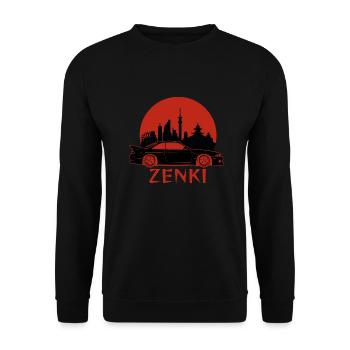 Zenki Gift JDM Motorsport Japan Car Gift - Unisex Sweatshirt - black - Front - Alina (178cm) & Michal (187cm)