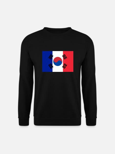 Frankreich Korea - Unisex Pullover - Schwarz