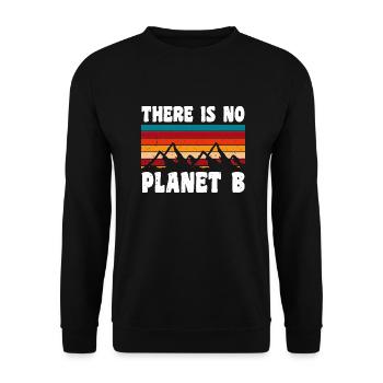 THERE IS NO PLANET B - Unisex Pullover - Schwarz - Vorne - Alina (178cm) & Michal (187cm)