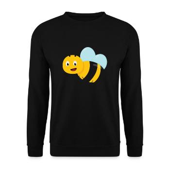 Abeille - Sweat-shirt Unisexe - noir - Devant - Alina (178cm) & Michal (187cm)