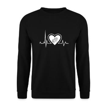 Ich mag Petanque. Ideales Geschenk für Pétanqueure. - Unisex Pullover - Schwarz - Vorne - Alina (178cm) & Michal (187cm)