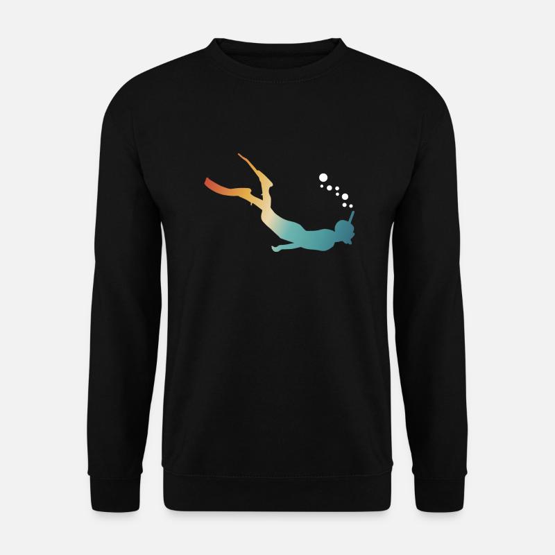 Apnoetauchen Freitaucher Geschenk für Taucher - Unisex Pullover - Schwarz