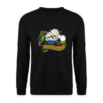 Tegernsee - das Fan-Shirt - Unisex Pullover - Schwarz - Vorne - Alina (178cm) & Michal (187cm)
