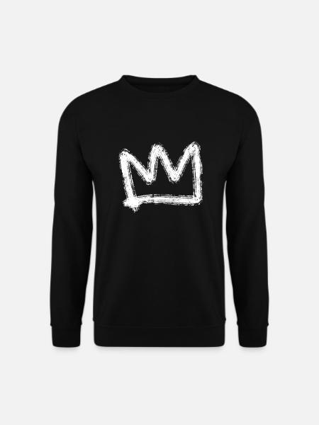 Krone weiß Graffiti - Unisex Pullover - Schwarz