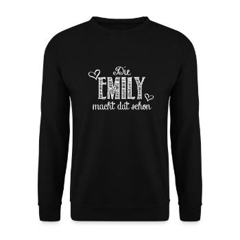 Emily - Unisex Pullover - Schwarz - Vorne - Alina (178cm) & Michal (187cm)