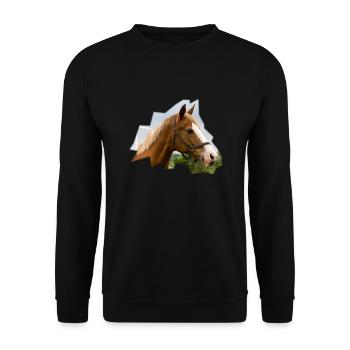 Horse. Horse. - Unisex Sweatshirt - black - Front - Alina (178cm) & Michal (187cm)