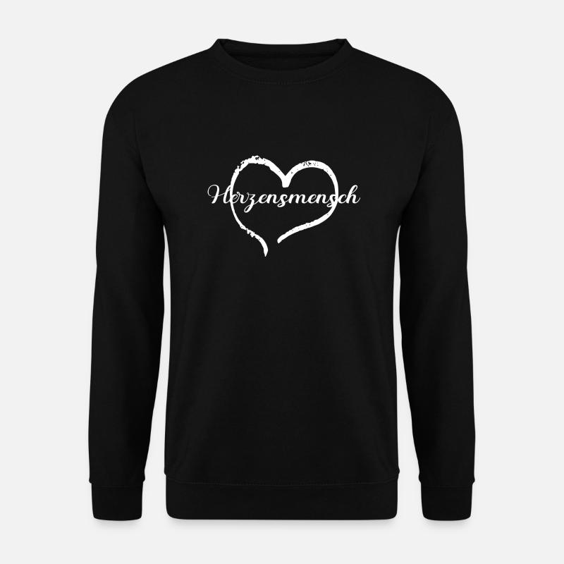 Herzensmensch - Unisex Pullover - Schwarz