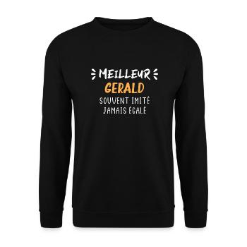 Souvent imité jamais égalé meilleur Gerald - Sweat-shirt Unisexe - noir - Devant - Alina (178cm) & Michal (187cm)
