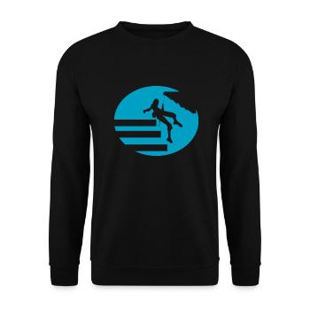 Bouldern Klettern Climbing - Unisex Pullover - Schwarz - Vorne - Alina (178cm) & Michal (187cm)